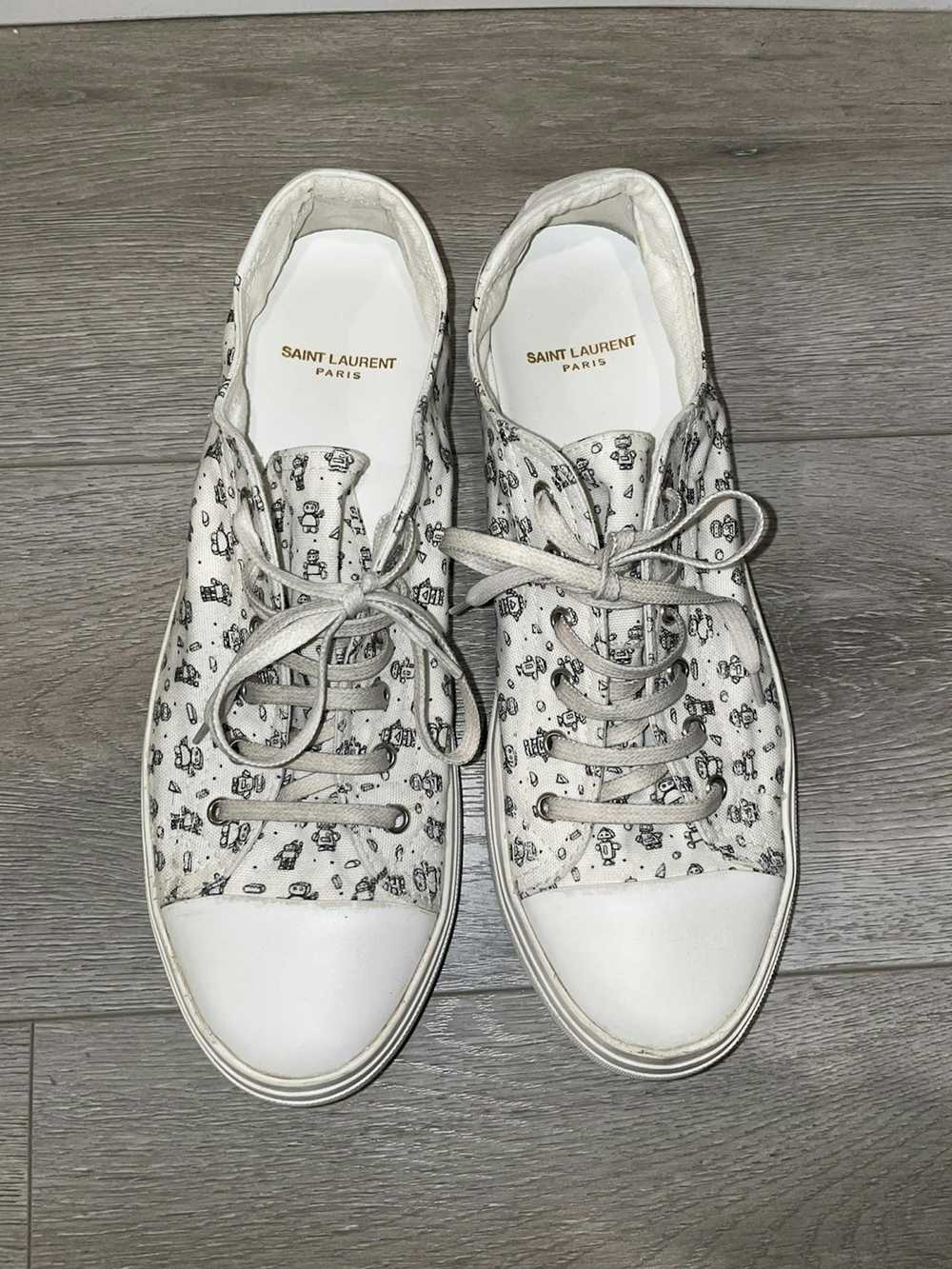 Saint Laurent Paris Bedford low tops with robots … - image 4