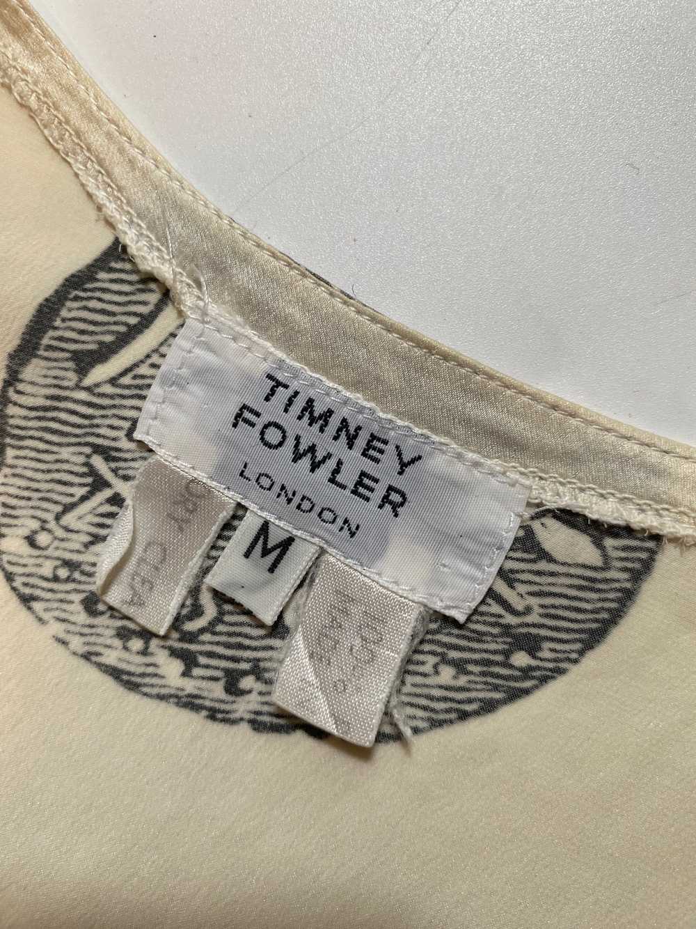 Timney Fowler Cream Silk Roman Coin Print Top - image 11