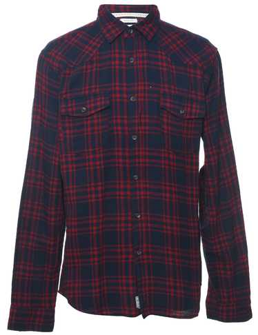 Lee Cooper Navy Checked Shirt - M