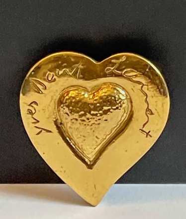 YVES SAINT LAURENT Vintage Double Heart-Shaped Ha… - image 1
