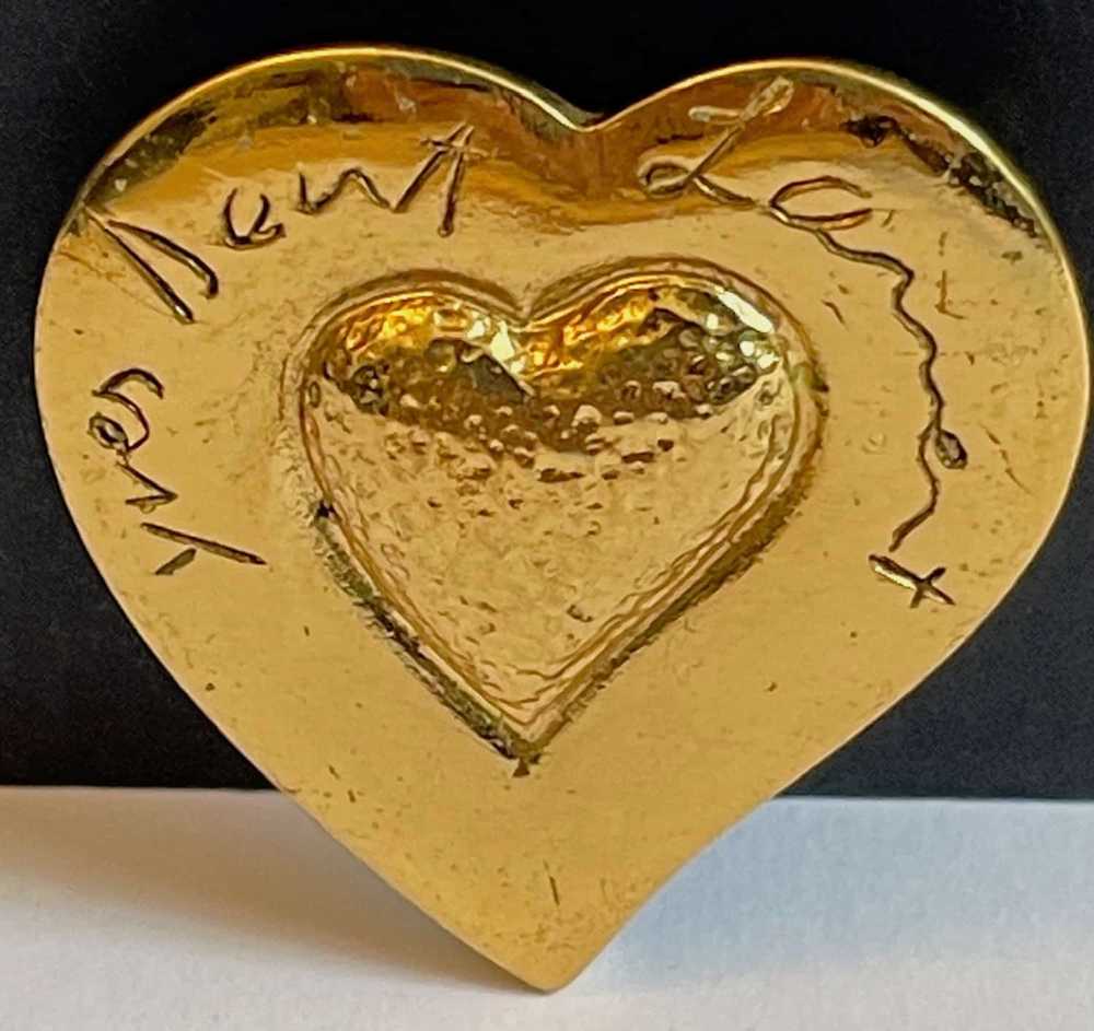 YVES SAINT LAURENT Vintage Double Heart-Shaped Ha… - image 2