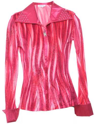 Pink Sparkly Y2K Diamanté Detail Evening Jacket -… - image 1