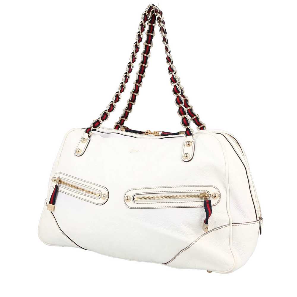 Gucci handbag in white leather Collector Square R… - image 1