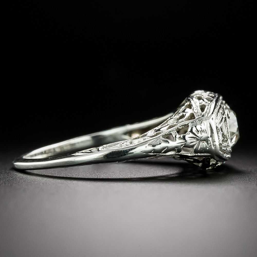Art Deco Three-Stone Diamond Ring - image 2