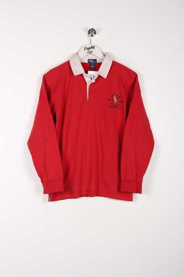 90's Ralph Lauren Rugby Shirt Red Small