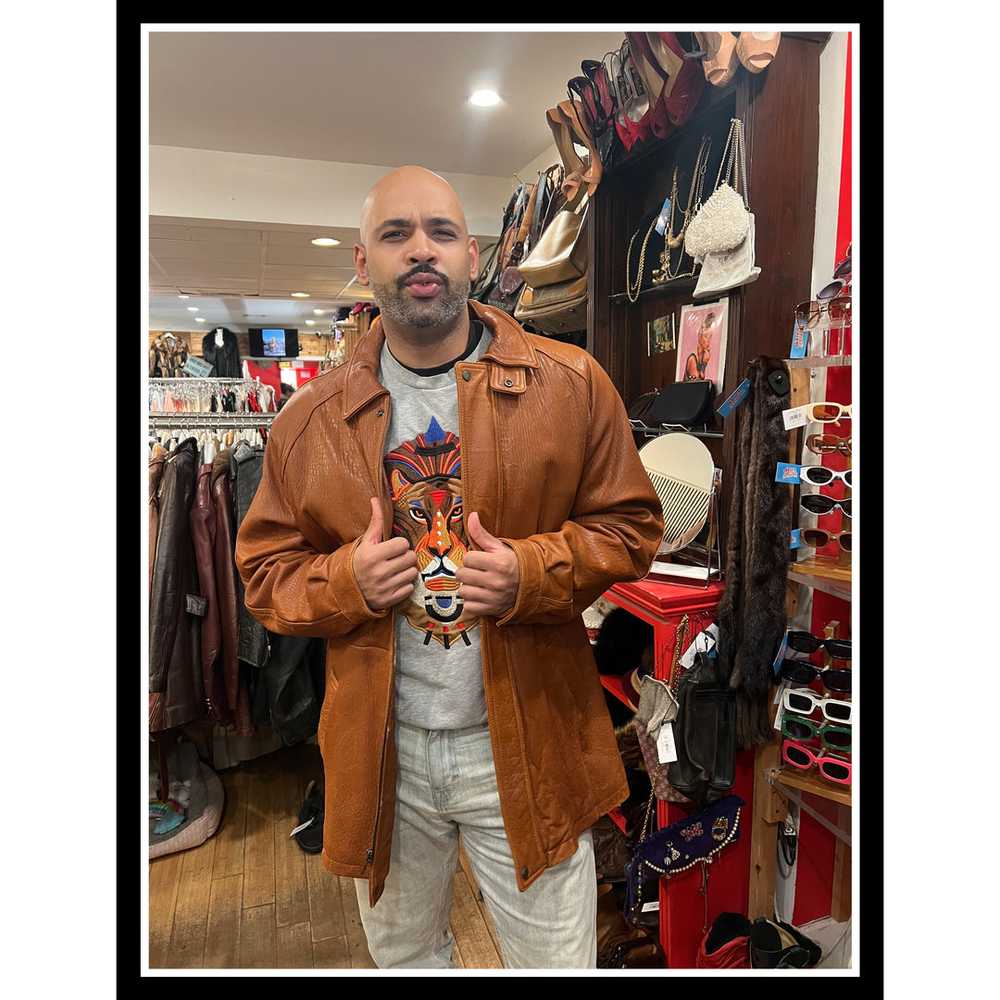 80’s Light Brown Zip And Belt Leather Jacket By P… - image 3