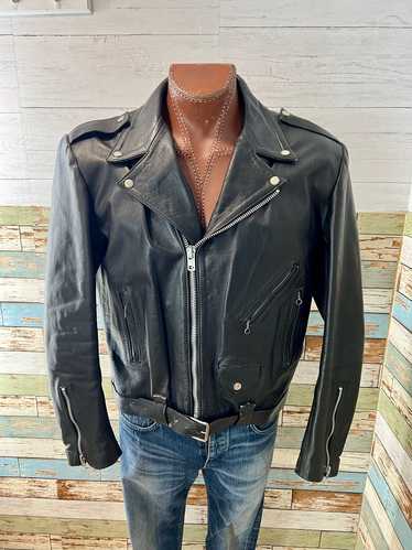 80’s Black Biker Jacket By Baja California