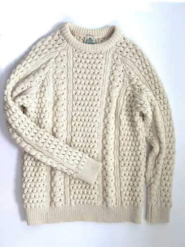 Cream Wool Fishermans Sweater - Tall - image 1