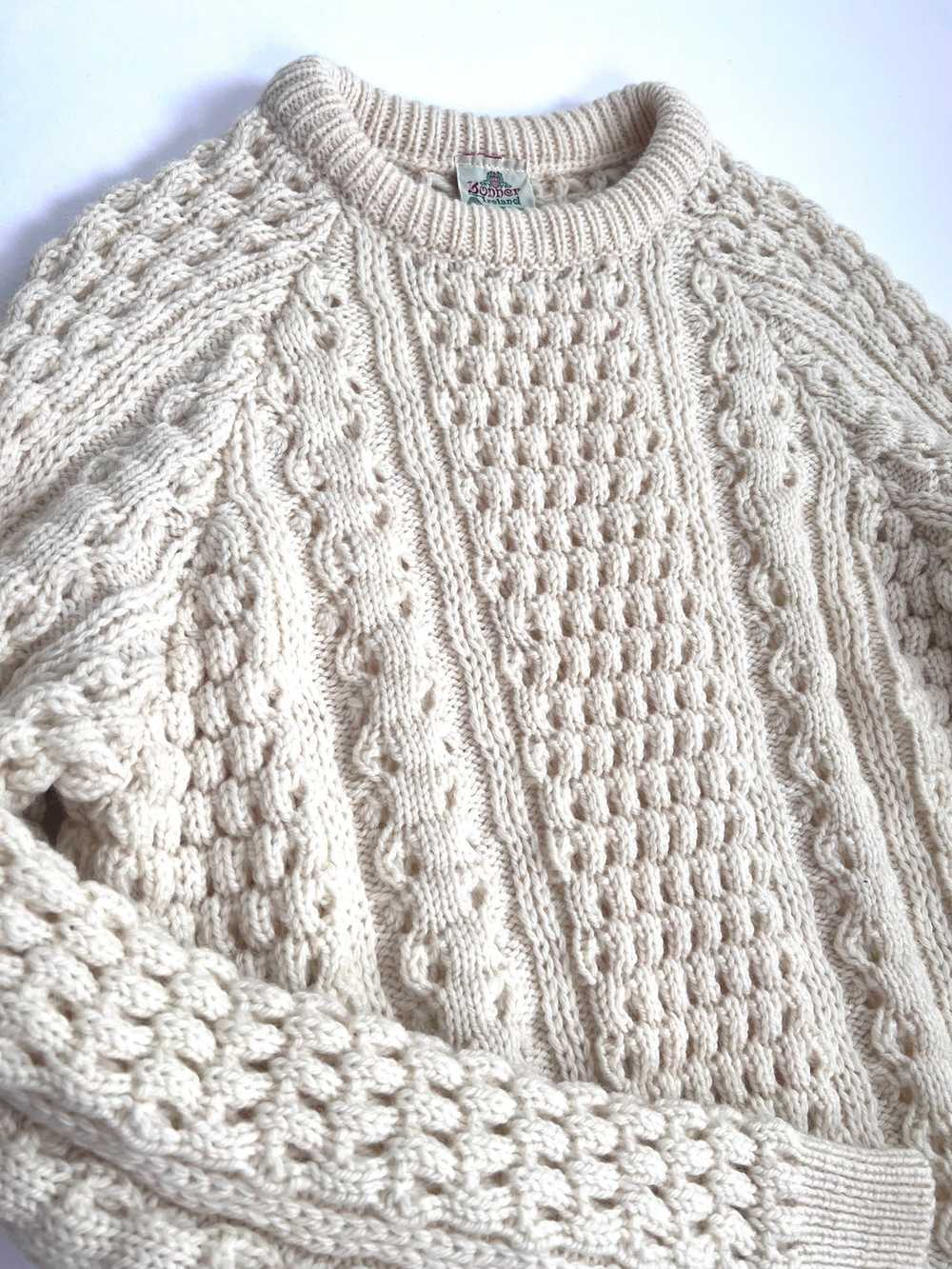Cream Wool Fishermans Sweater - Tall - image 3