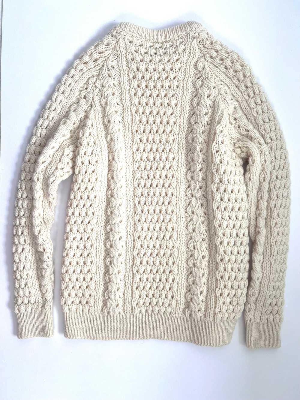 Cream Wool Fishermans Sweater - Tall - image 5