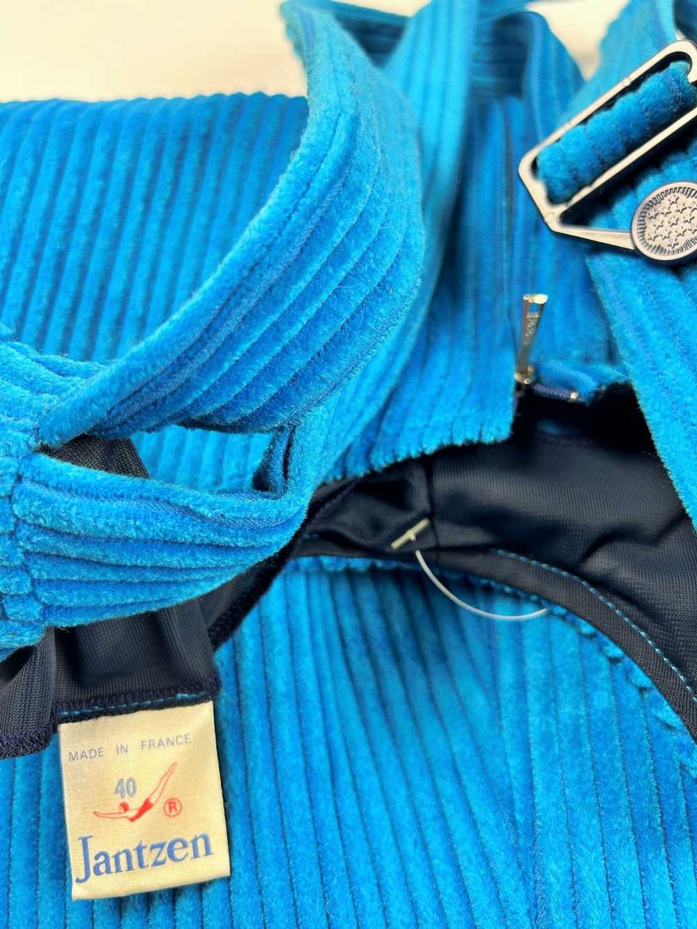 Ski overalls in blue corduroy by Jantzen Circa 19… - image 11