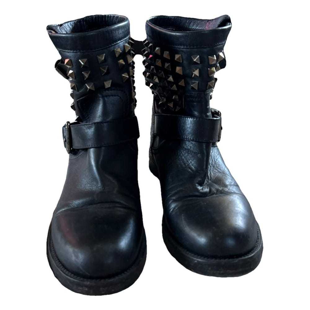 Valentino Garavani Rockstud leather biker boots - image 1