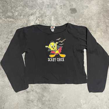 Vintage Looney Tunes Tweety Bird Scary Chick T-sh… - image 1