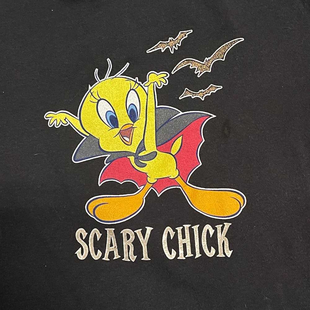 Vintage Looney Tunes Tweety Bird Scary Chick T-sh… - image 2