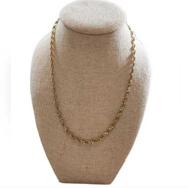 Vintage Gold Toned Twist Chain Necklace 23" - image 1