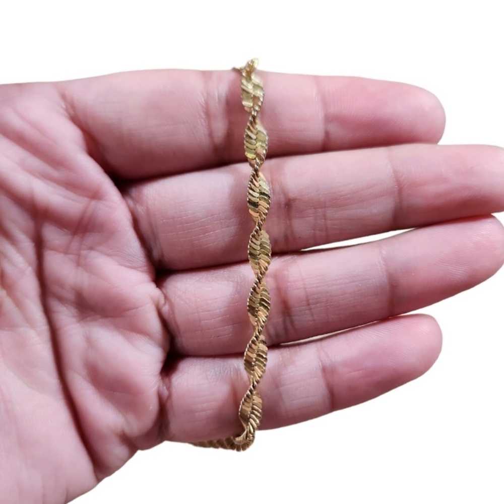 Vintage Gold Toned Twist Chain Necklace 23" - image 2