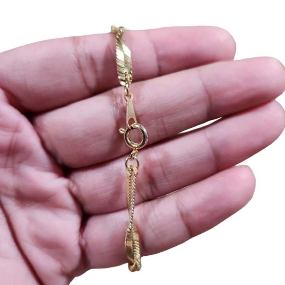 Vintage Gold Toned Twist Chain Necklace 23" - image 3