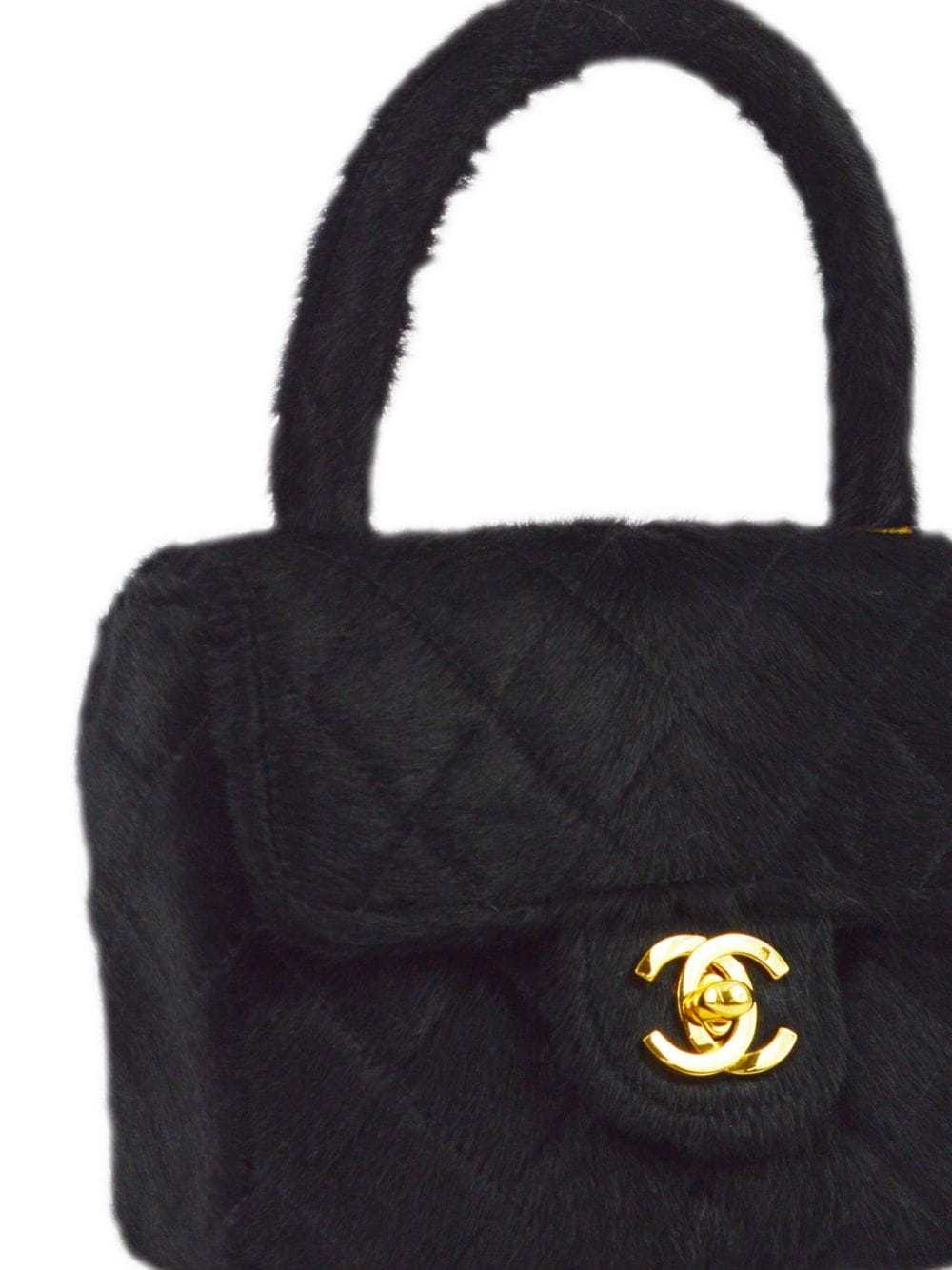 CHANEL Pre-Owned 1992 mini square handbag - Black - image 3