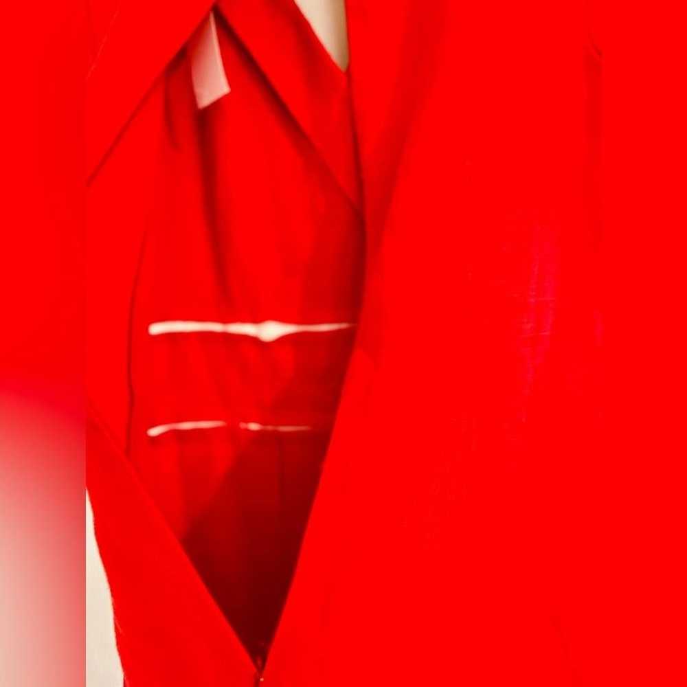 Marmalade Shop 100% Linen Dress Size M Red White … - image 6