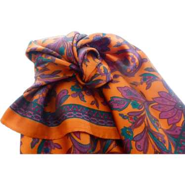 Vintage Italian Silk Scarf 34 Inch - image 1