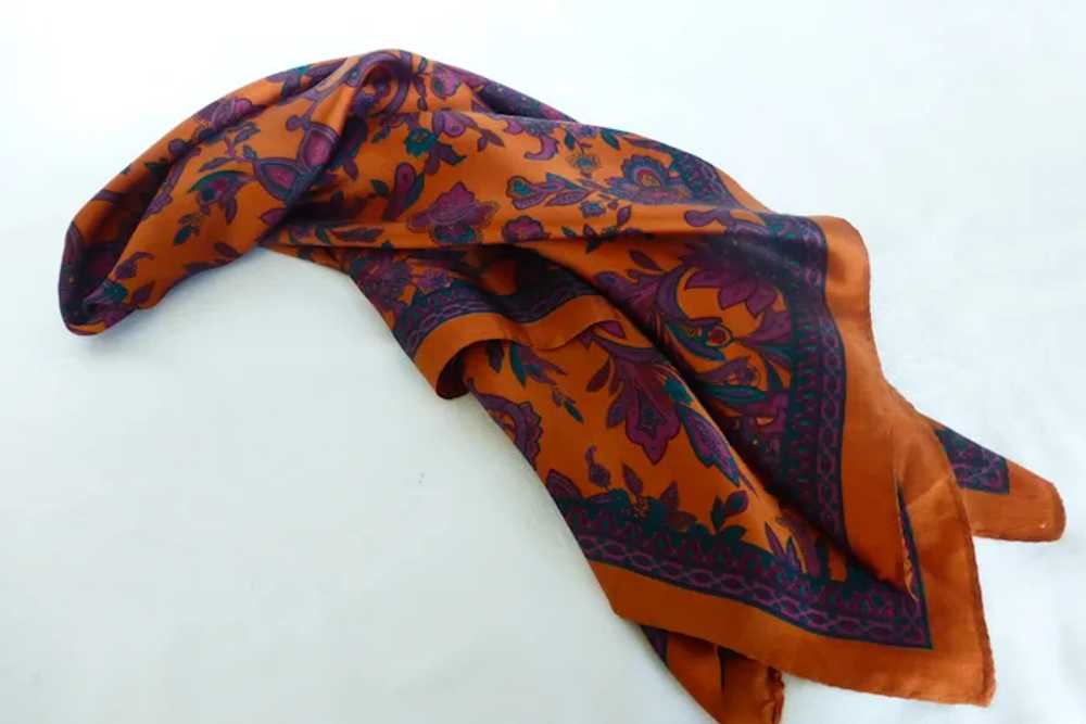 Vintage Italian Silk Scarf 34 Inch - image 2