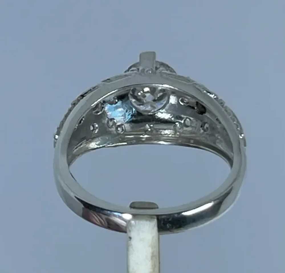 14k Moissanite & Diamonds Hand Crafted Ring - image 7