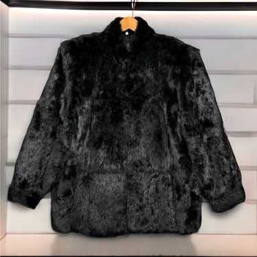 Animal Print Express Faux Fur Coat Euc Medium Vintage