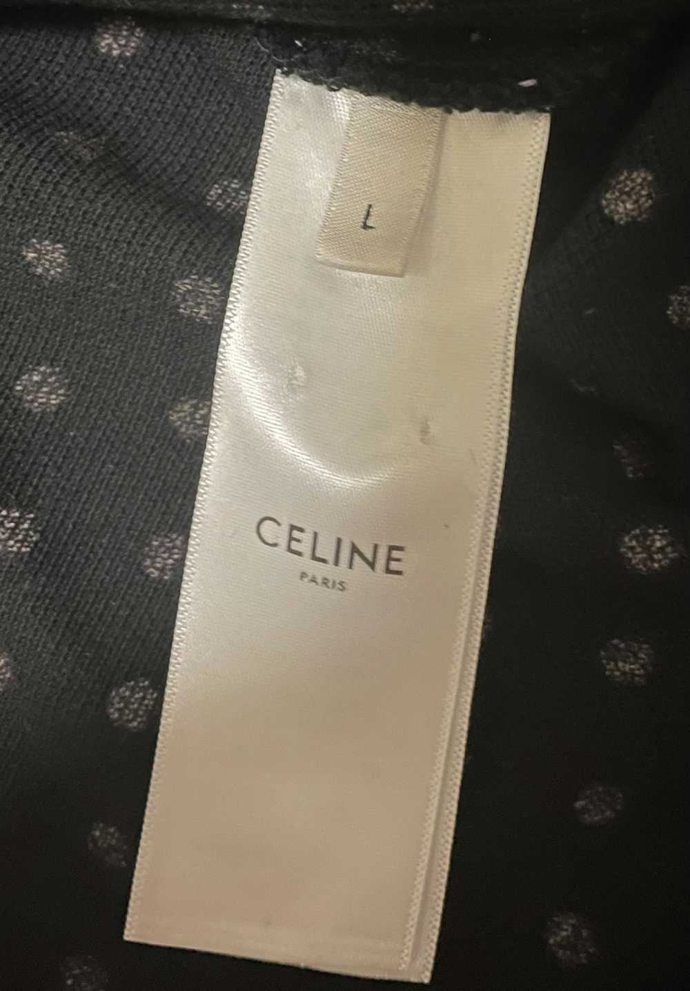 Celine CELIN unisex white dot polo T-shirt size L - image 9