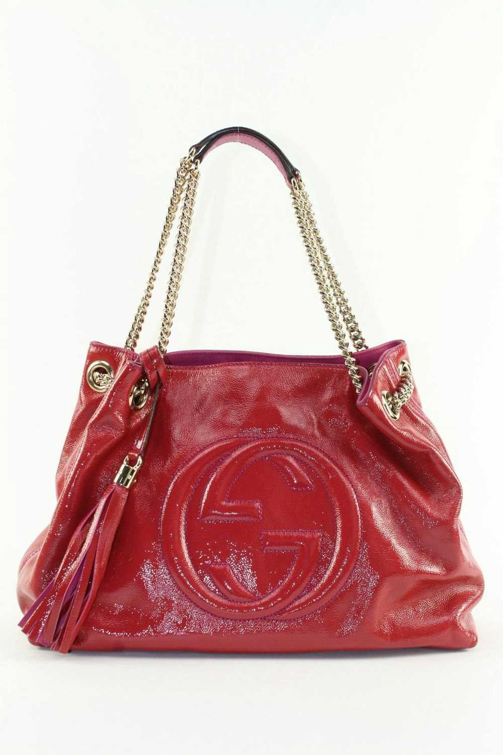 Gucci Gucci Soho Fringe Tassel Chain Tote 2way Fu… - image 1