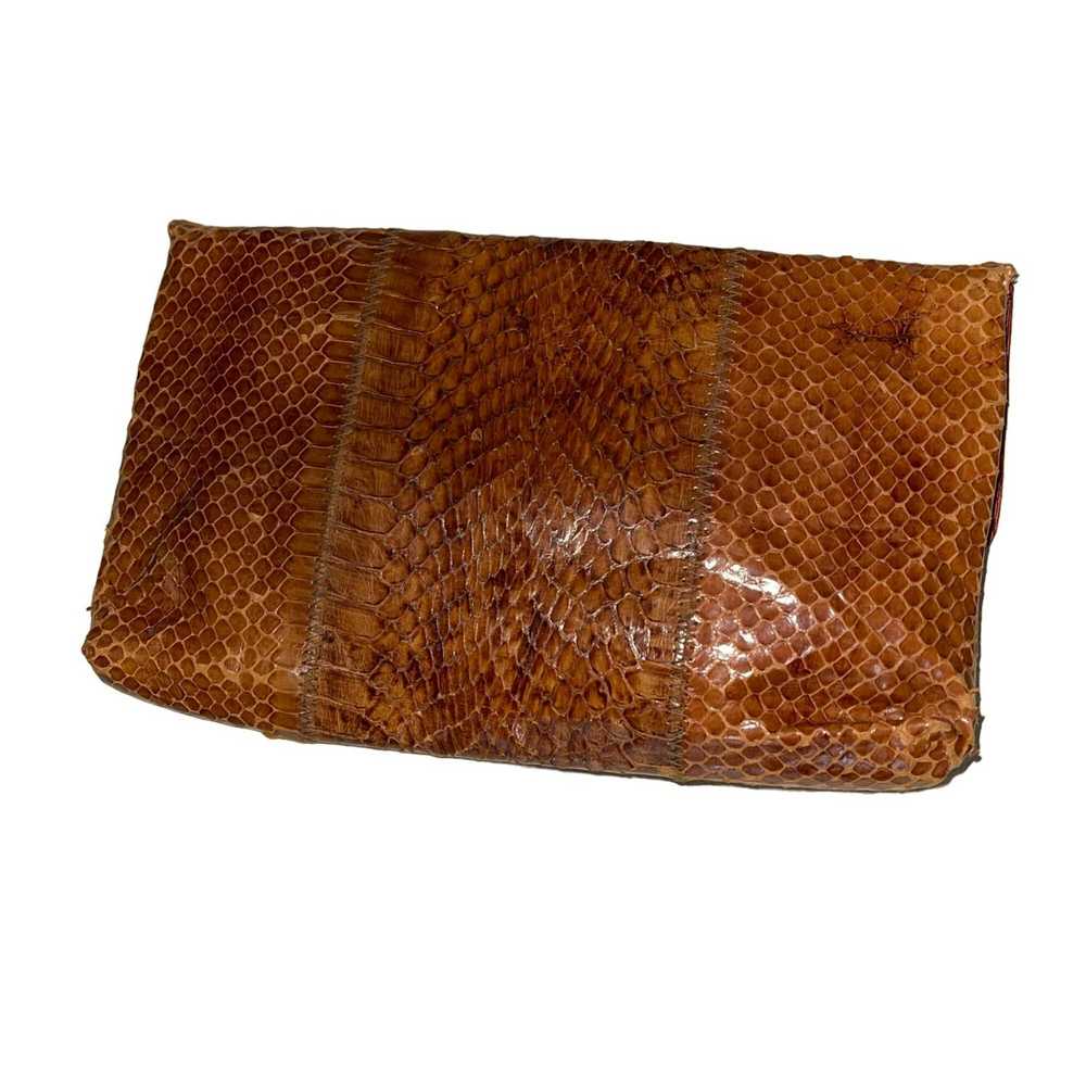 Vintage Margolin Vintage Womens Clutch Bag Brown … - image 3