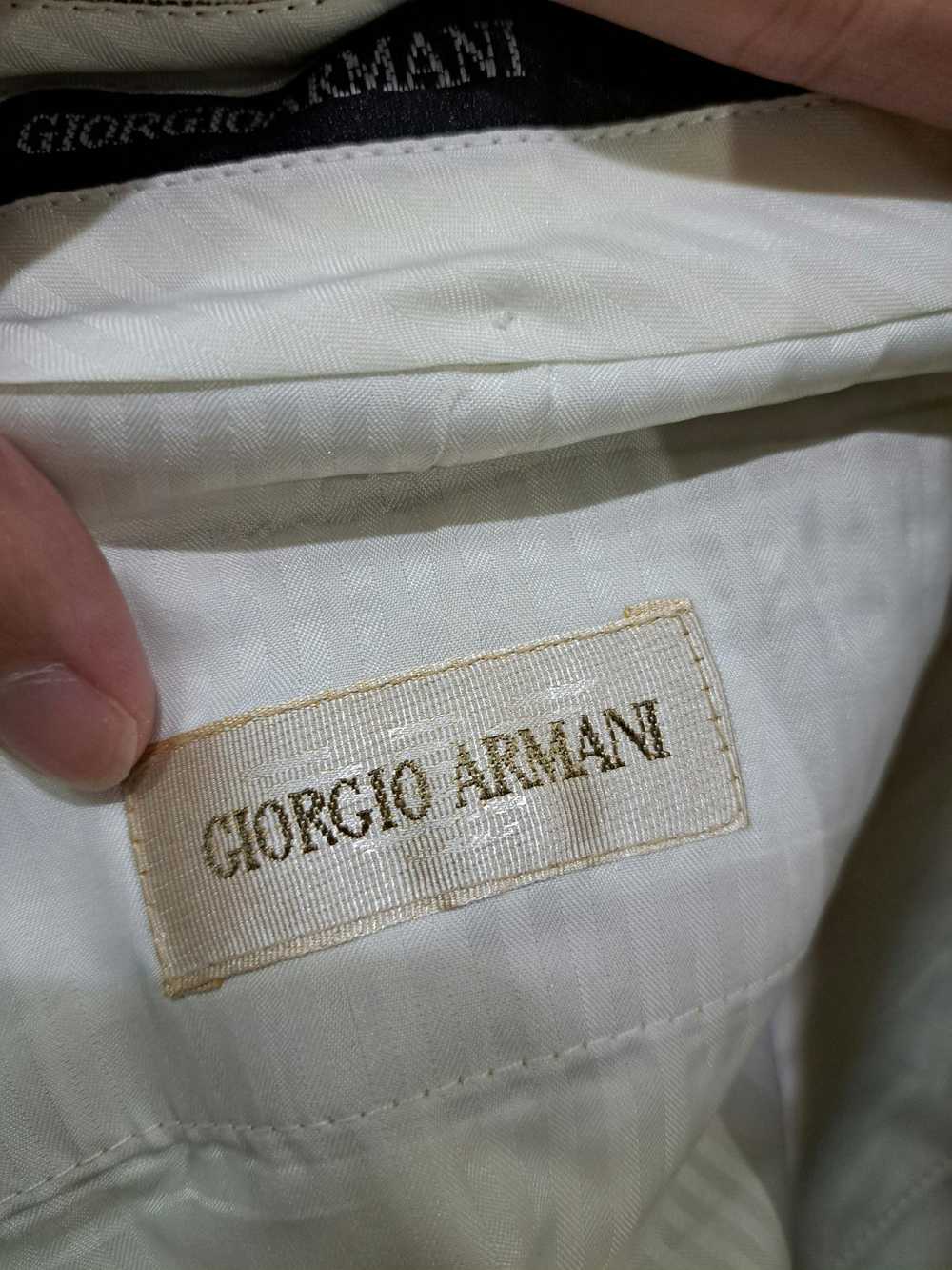 Giorgio Armani × Vintage Giorgio Armani Linen Str… - image 7