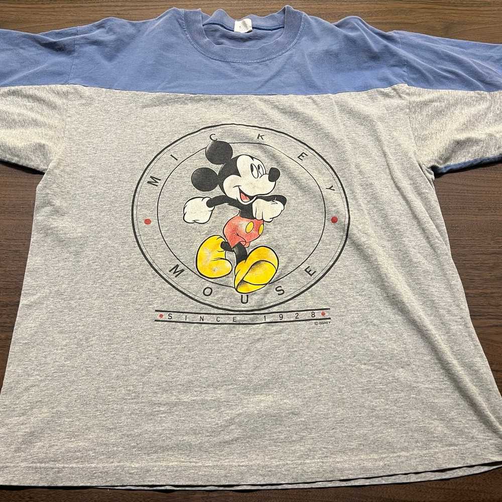 VTG Mickey Mouse Walt Disney Gray/Blue T-Shirt - … - image 1