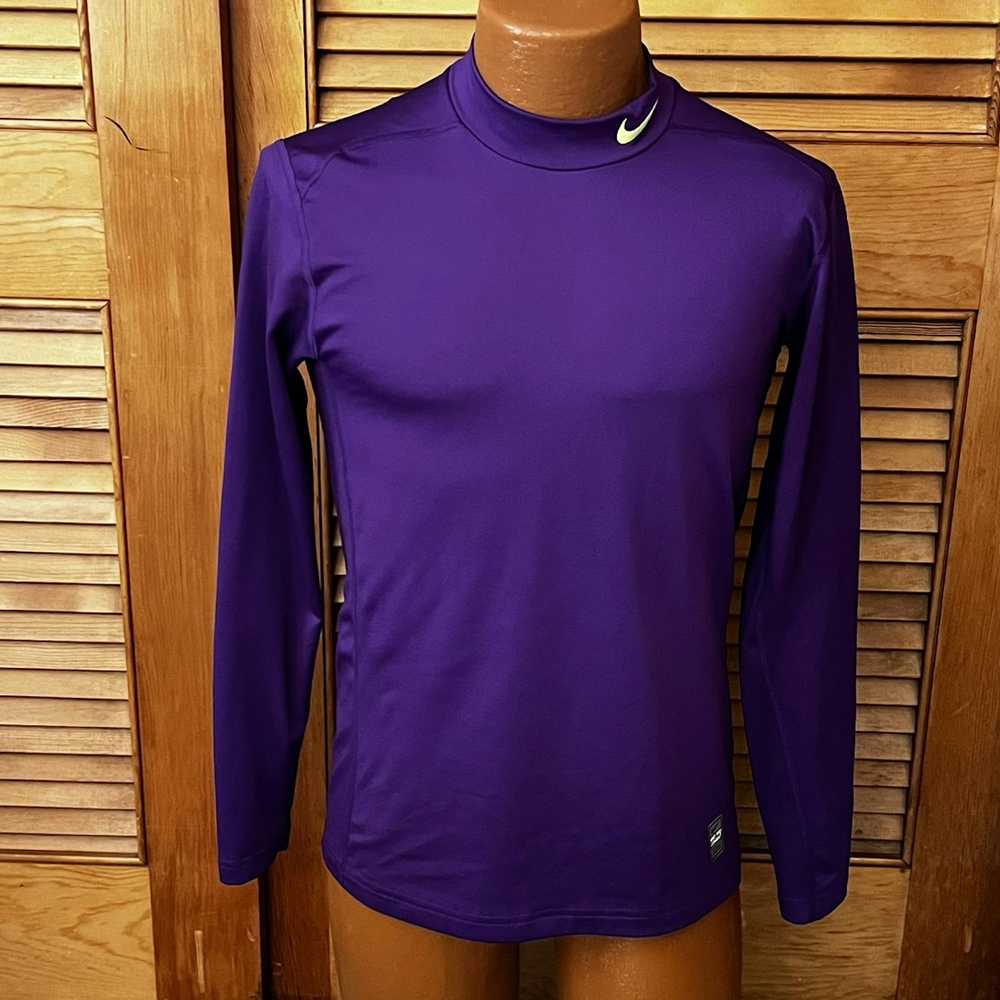 Nike Nike Pro CombatHyperwarm Purple Fitted Long … - image 1