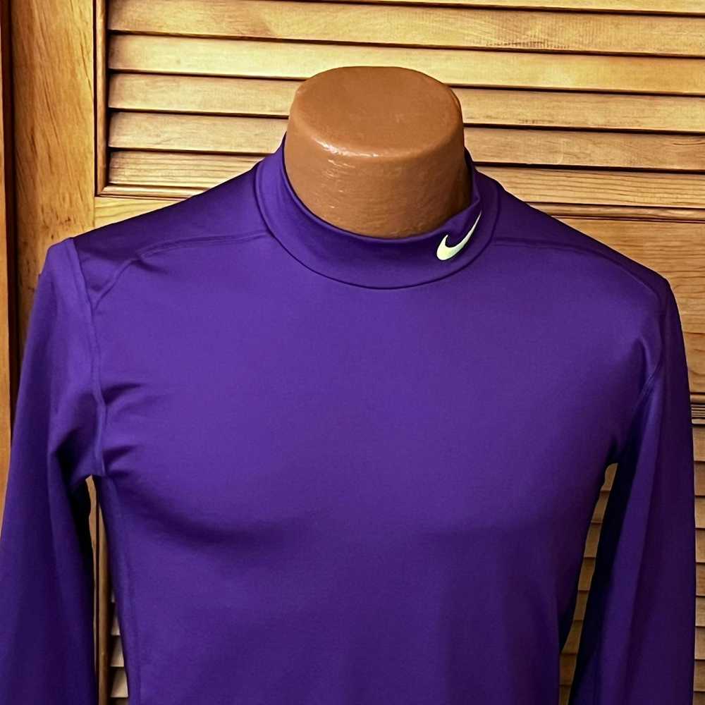 Nike Nike Pro CombatHyperwarm Purple Fitted Long … - image 2