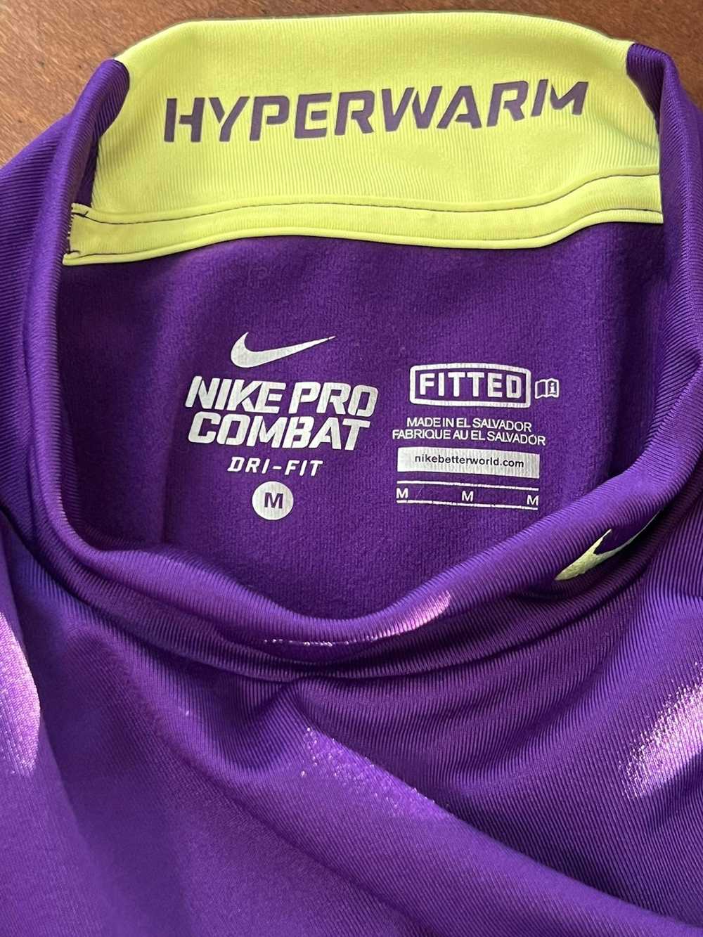 Nike Nike Pro CombatHyperwarm Purple Fitted Long … - image 6