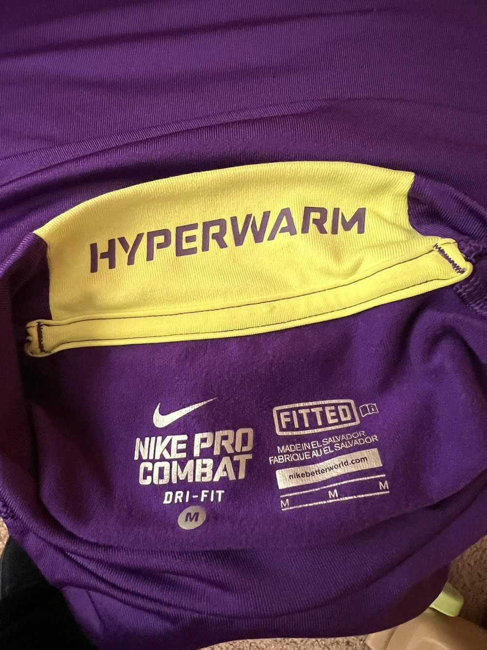 Nike Nike Pro CombatHyperwarm Purple Fitted Long … - image 7