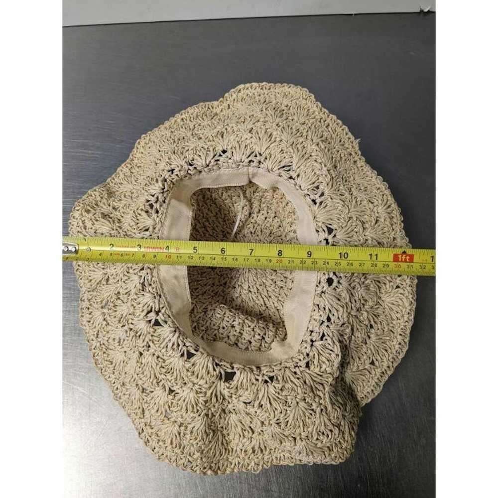 Other Women’s Cream Straw with Black Bow Sunhat - image 5