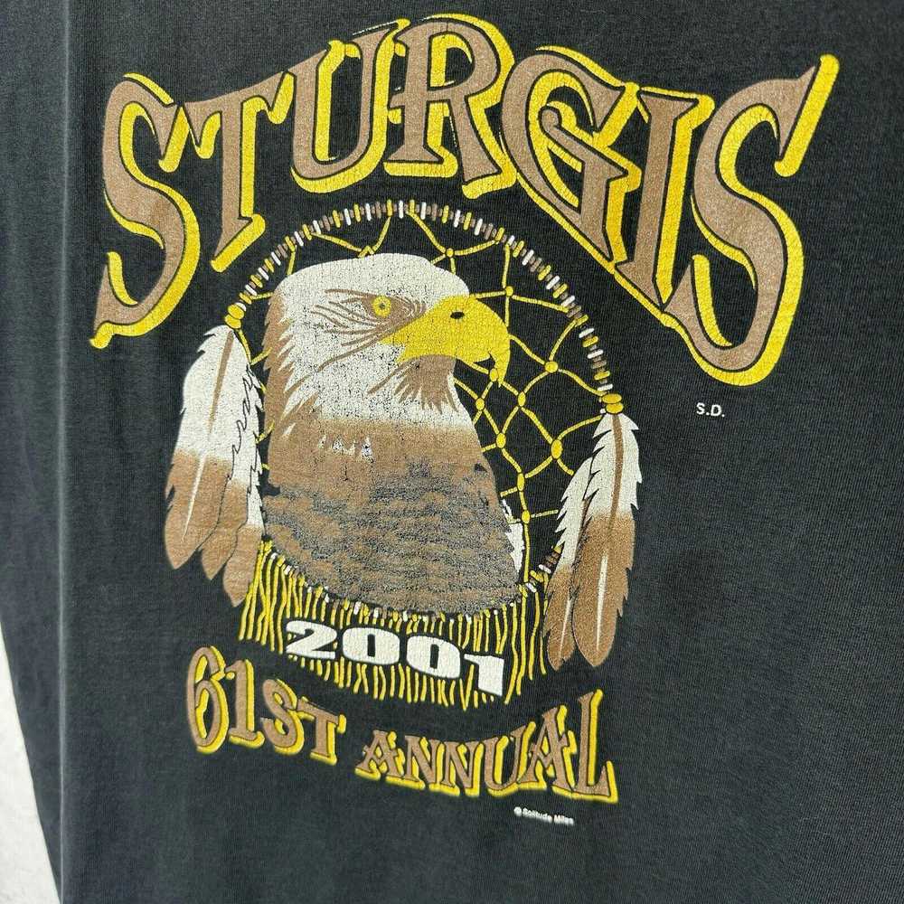 Vintage Vintage Sturgis T Shirt Mens L Black 2001… - image 4