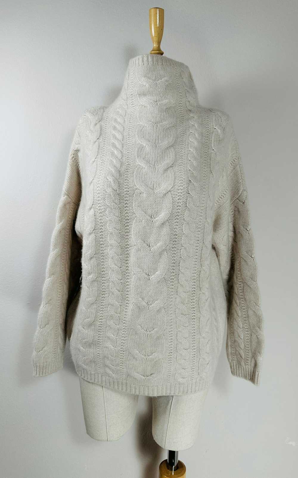 Cashmere & Wool Repeat white cashmere sweater - image 1