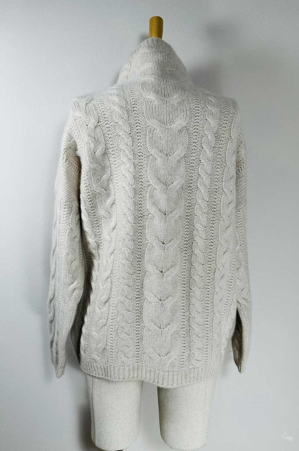 Cashmere & Wool Repeat white cashmere sweater - image 3