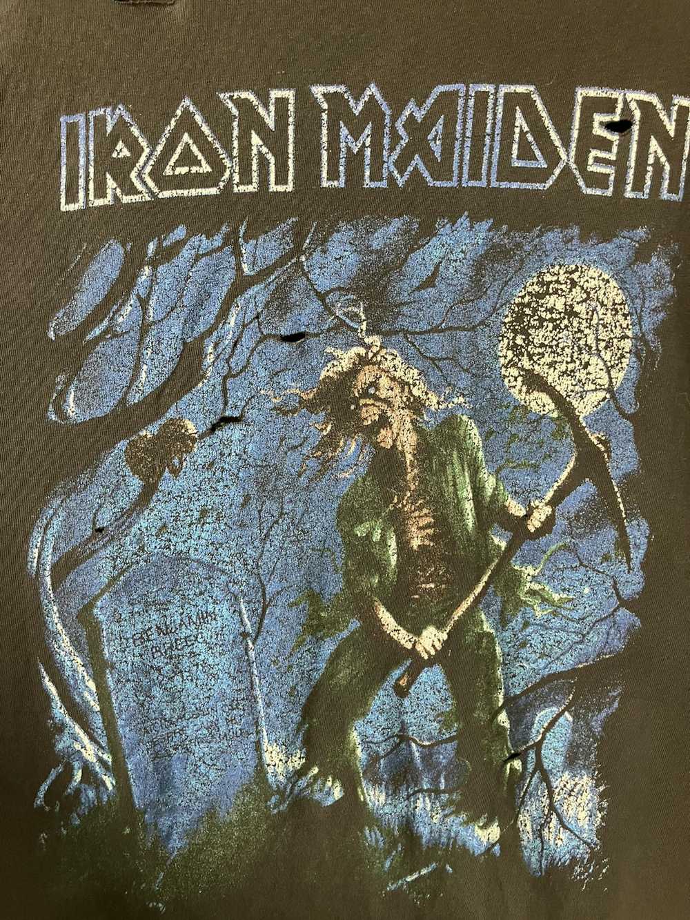 Band Tees × Iron Maiden × Vintage Thrashed Vintag… - image 2