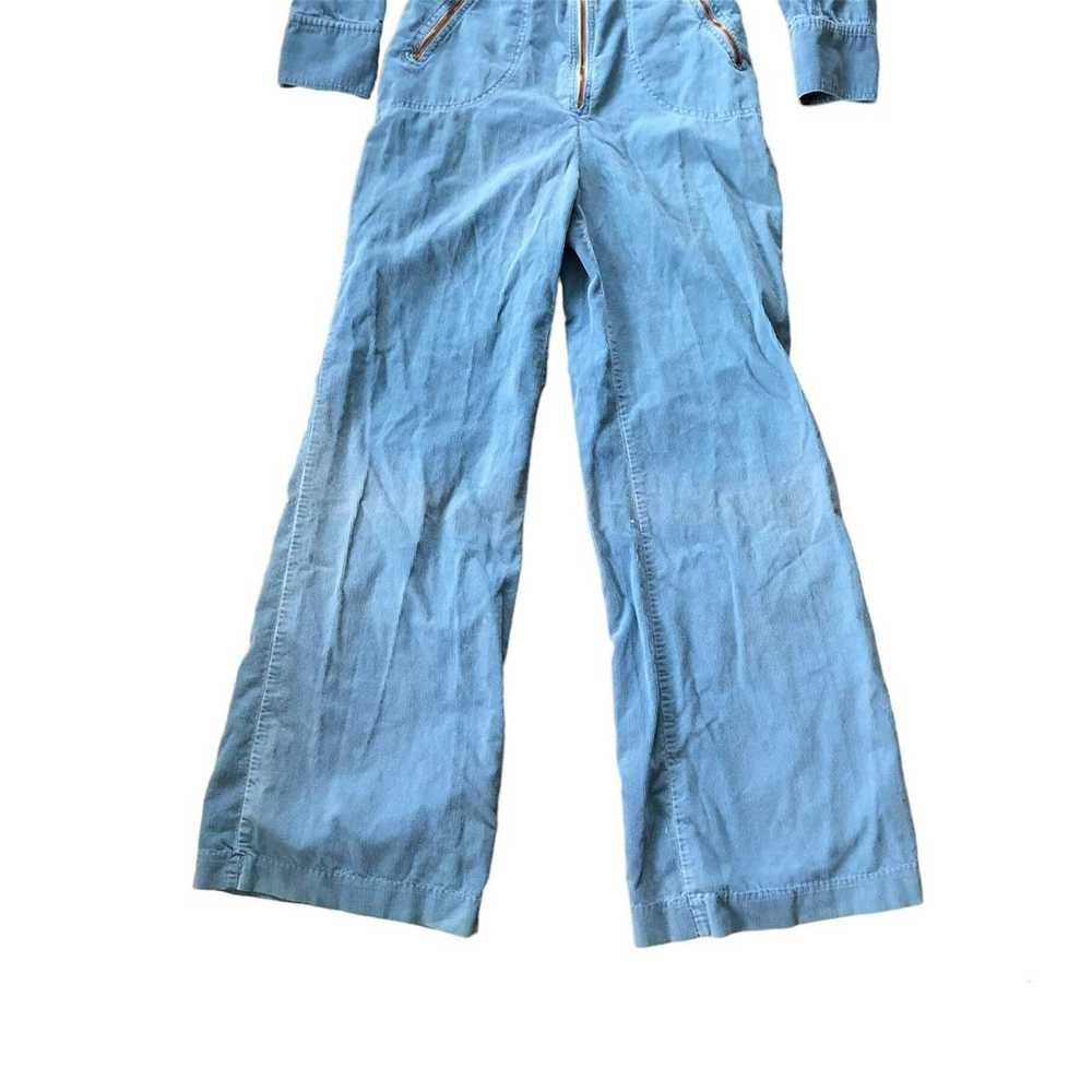 Vintage Hippie 60’s 70s faded blue corduroy flare… - image 2