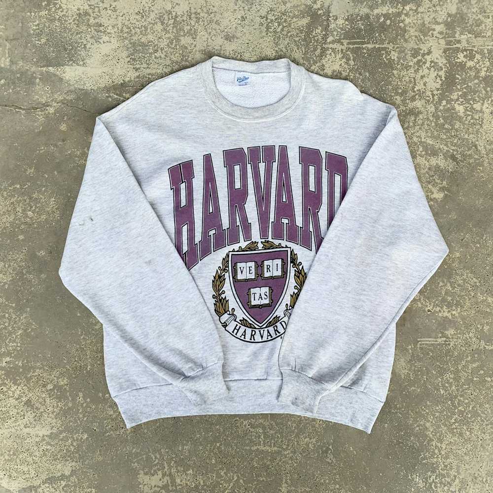 Collegiate × Harvard × Velva Sheen Vintage 90s Ve… - image 1