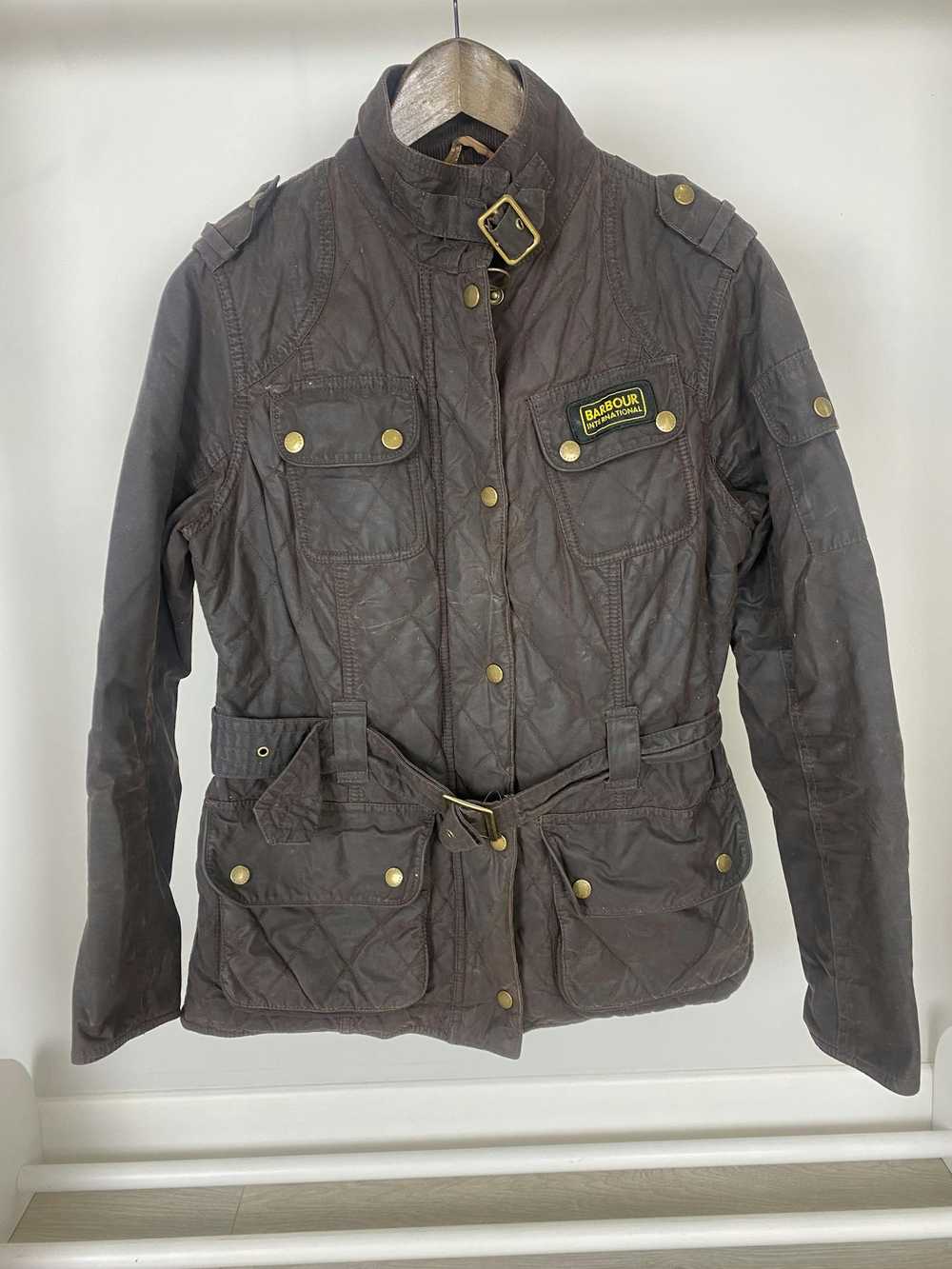 Barbour × Waxed Barbour International Quilted Wax… - image 1