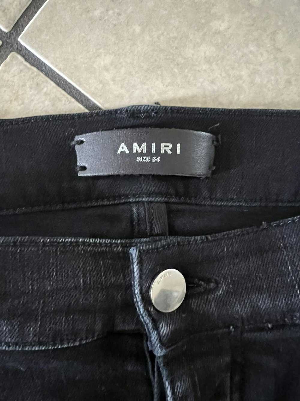 Amiri Black MX1 Leather Camo AMIRI JEANS - image 2