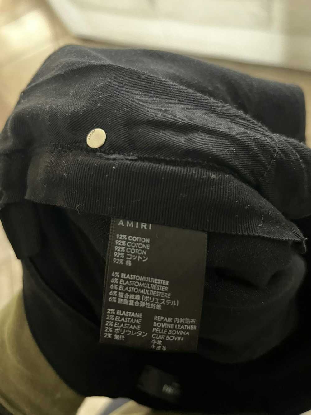 Amiri Black MX1 Leather Camo AMIRI JEANS - image 6