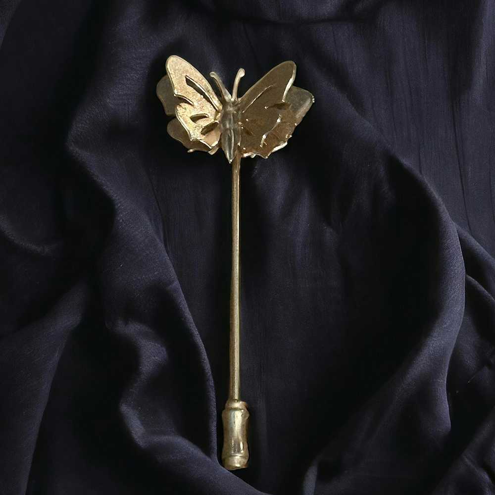 Vintage Vintage butterfly stick pin - image 1