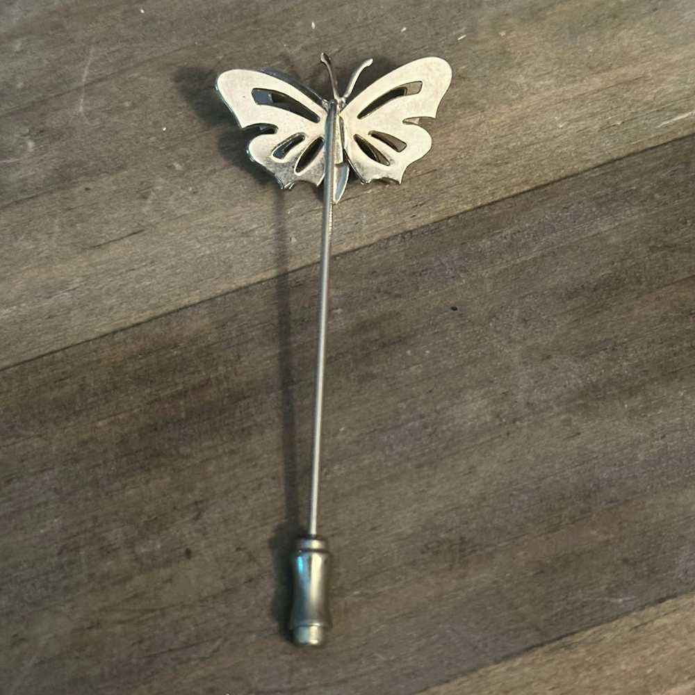 Vintage Vintage butterfly stick pin - image 3