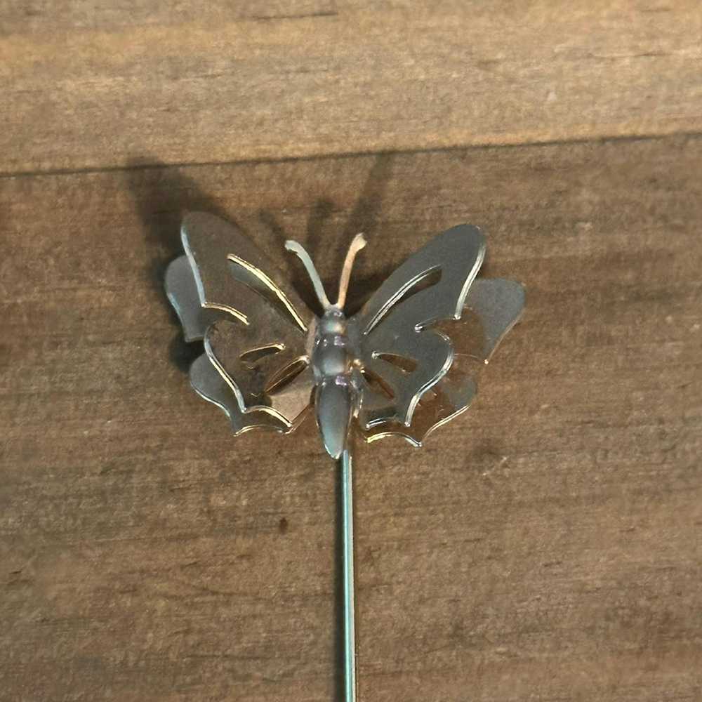 Vintage Vintage butterfly stick pin - image 5
