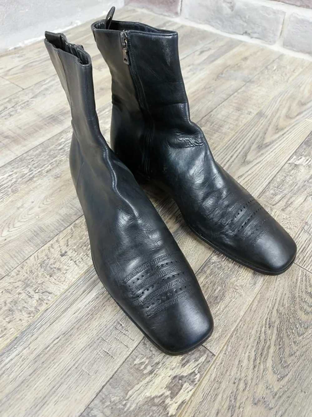 Prada × Vintage vintage prada zip leather boots - image 6